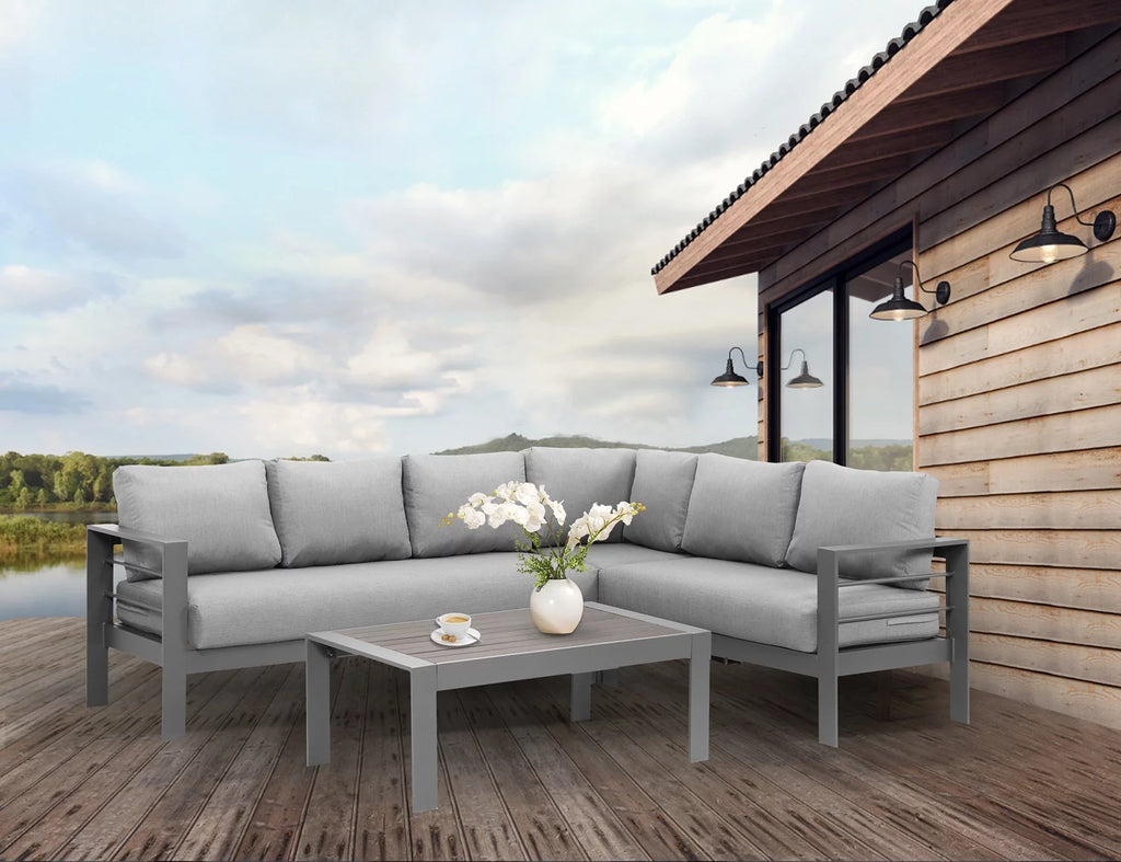 3 Pieces All-Weather Aluminum Patio Sofa Set R34620