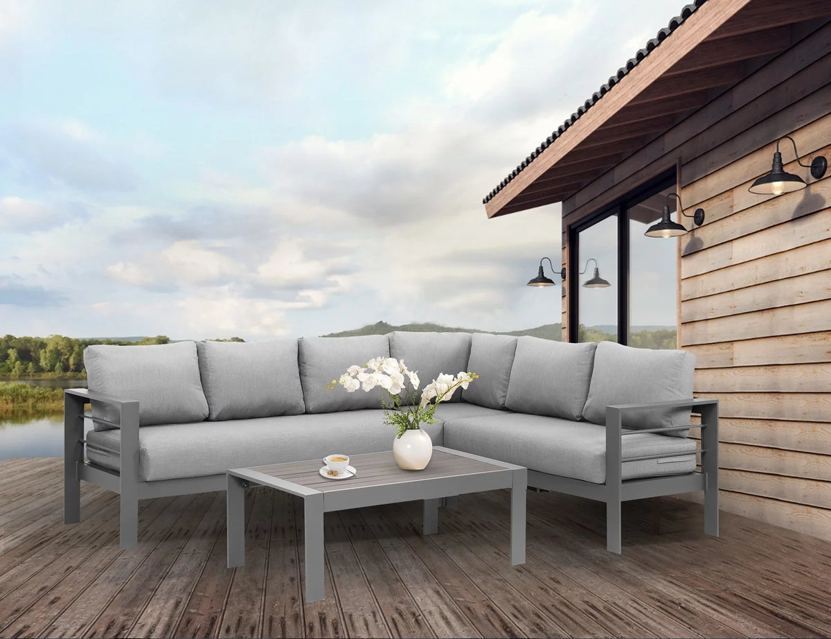 3 Pieces All-Weather Aluminum Patio Sofa Set R34620