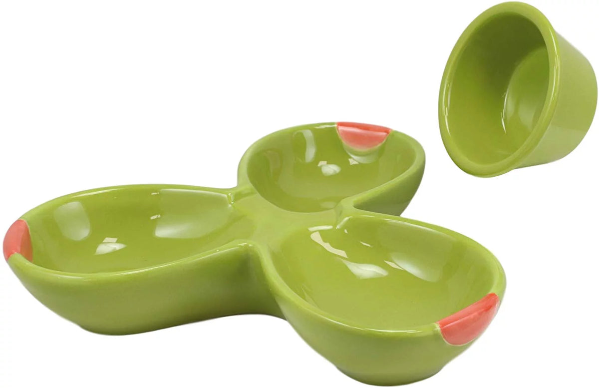 Ceramic Olive Halves Shaped Serving Bowl Plate Dish Platter I584823
