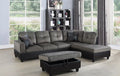 Microfiber Faux Leather Sofa Set with Ottoman H104