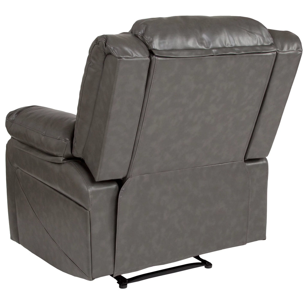 Gray LeatherSoft Recliner D828