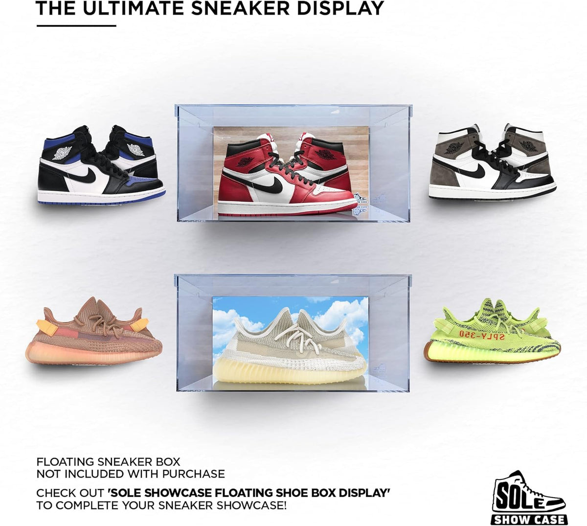 6 Clear Floating Shoe Shelves with Hardware G423714