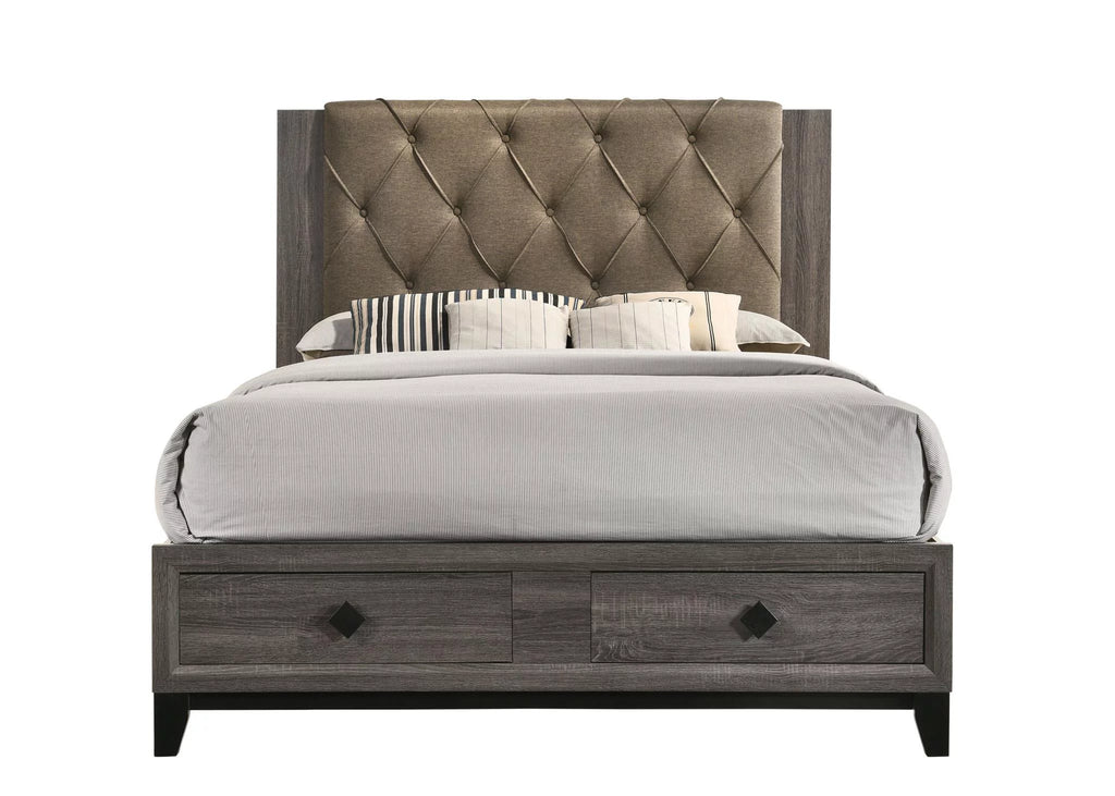 Gray Oak 5PCS King Bedroom Set T418951
