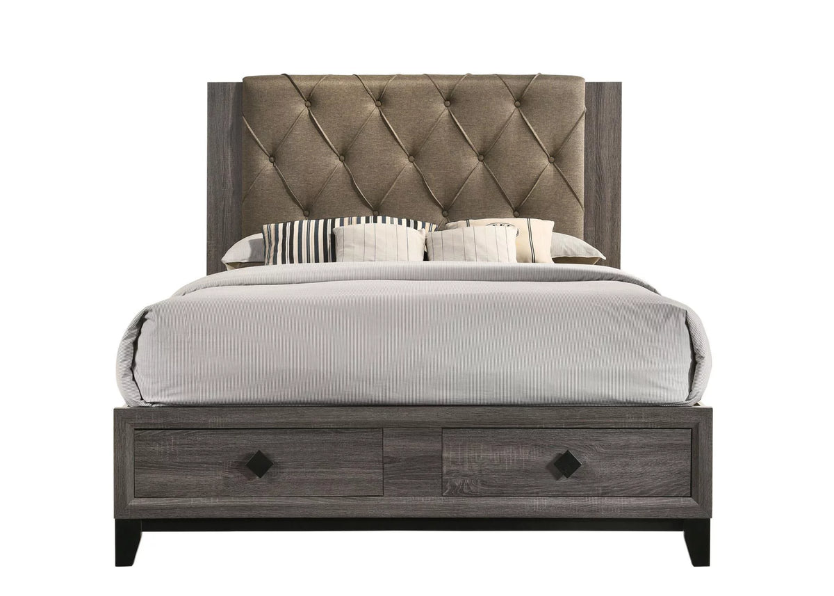 Gray Oak 5PCS King Bedroom Set T418951
