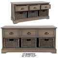 Basket Storage Accent Bench D745299