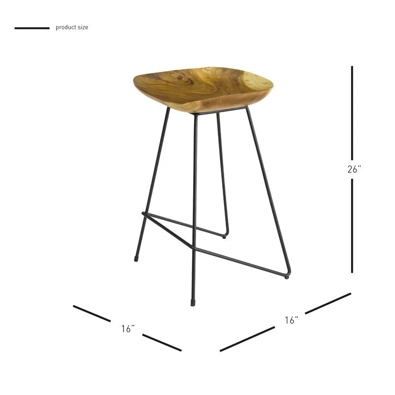 26" Wood Counter Stool - Set of 2 M79071