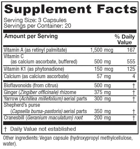 60 Capsules Menstrual Flow Support T136388