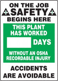 White Safety Sign I14893