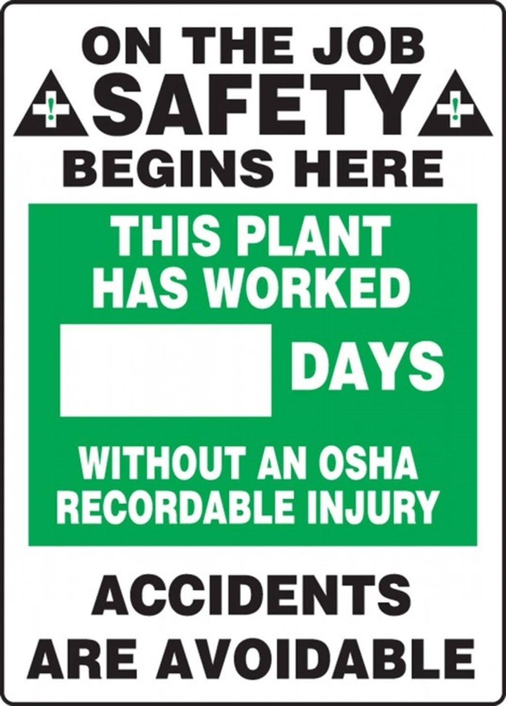 White Safety Sign I14893