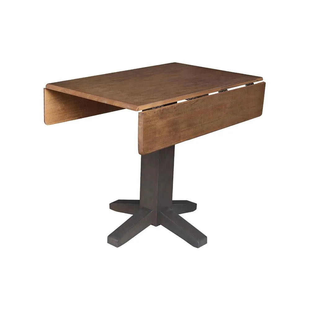 36" Solid Wood Square Dual Drop Leaf Dining Table O500