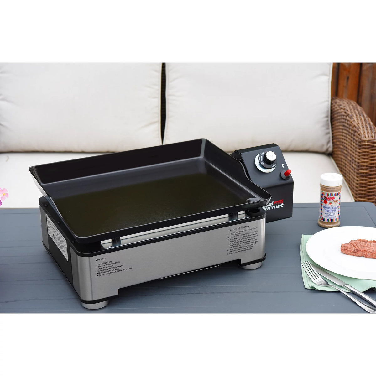 Portable Table Top Gas Grill Griddle C53182