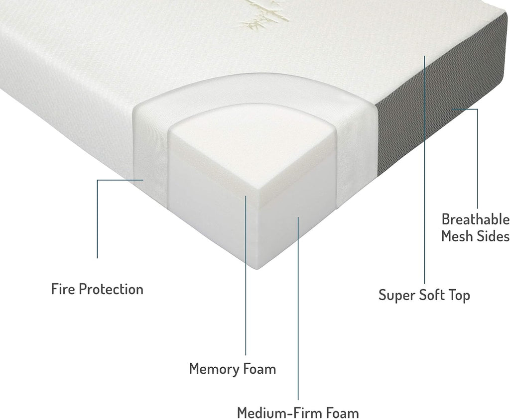 Twin XL Tri Folding Memory Foam Mattress with Washable Cover C382012