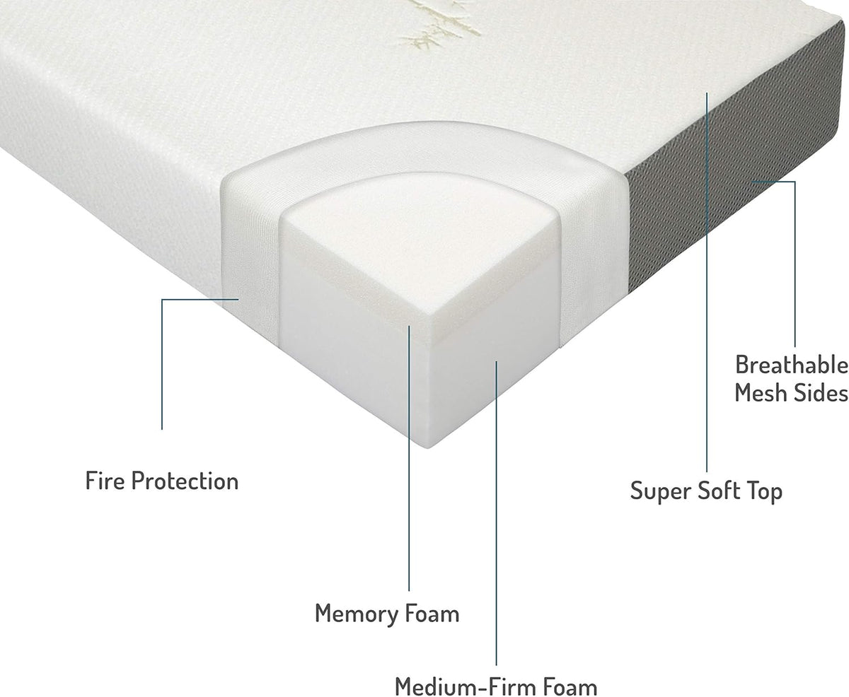 Twin XL Tri Folding Memory Foam Mattress with Washable Cover C382012