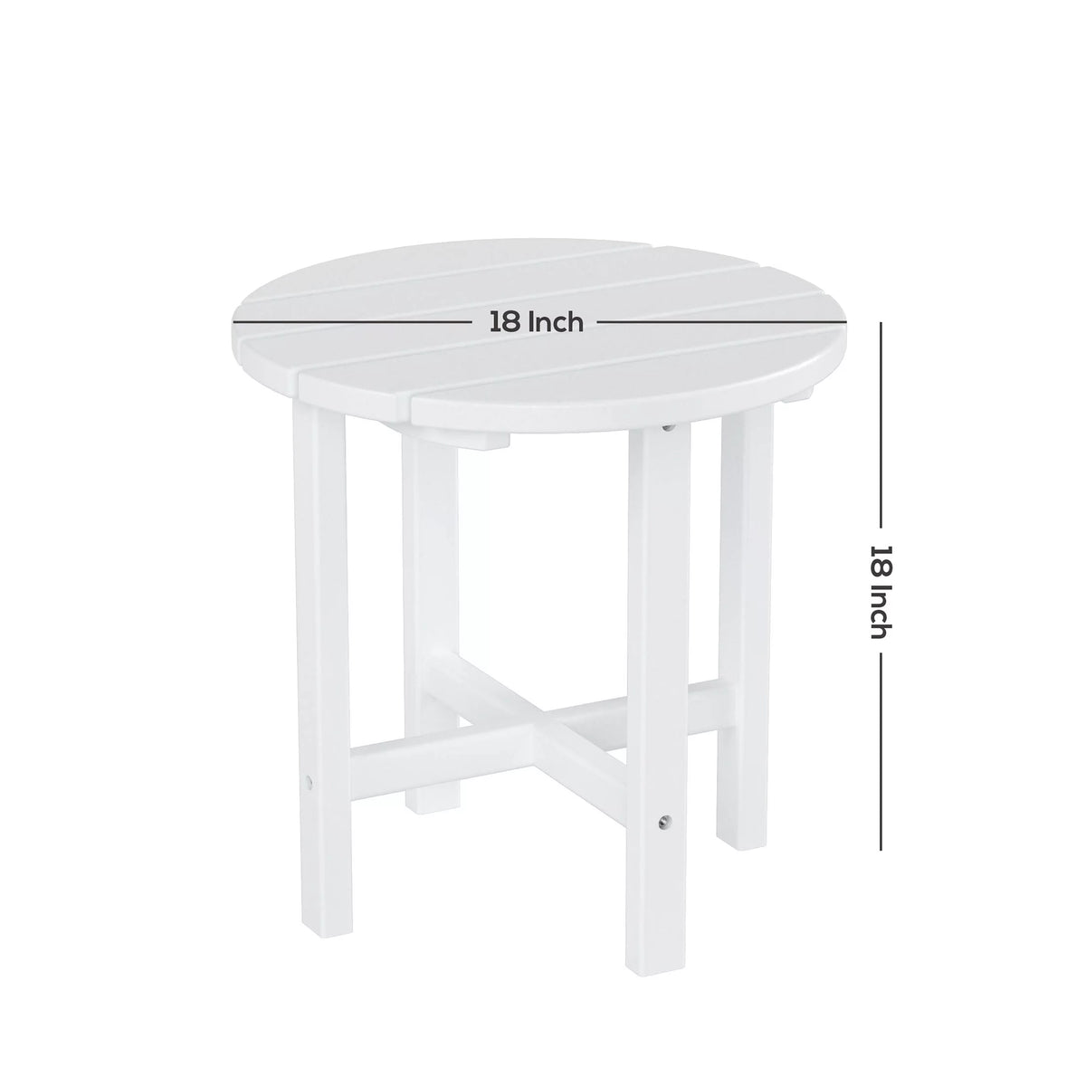 18" Round Plastic Outdoor Patio Side Table L7869