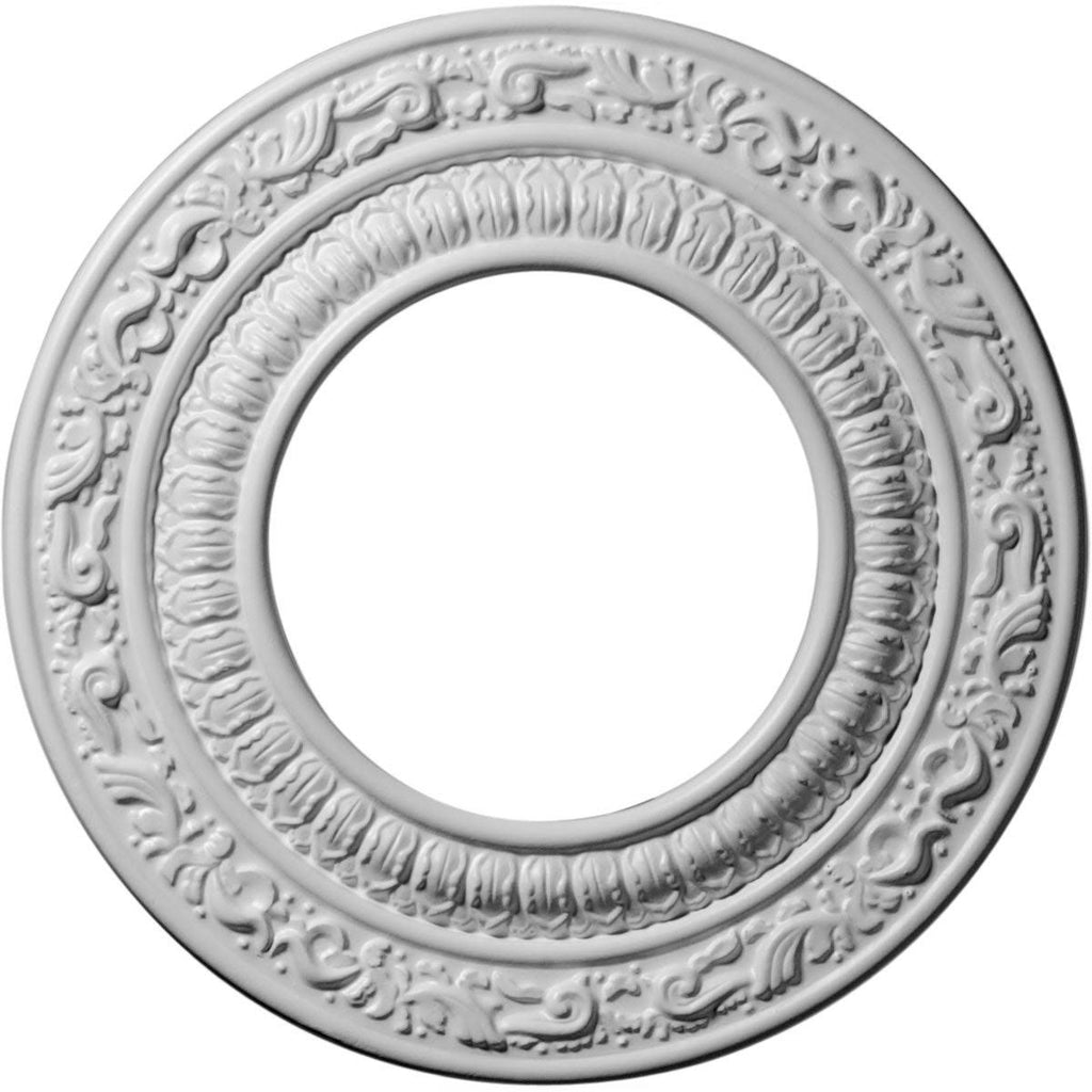 Hand-Painted Steel Gray Ceiling Medallion E994142
