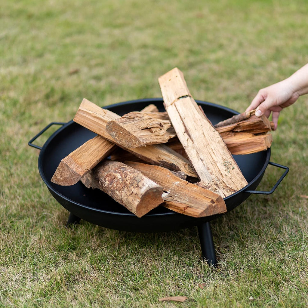 Round Metal Fire Pit Bowl with Handles Z8319