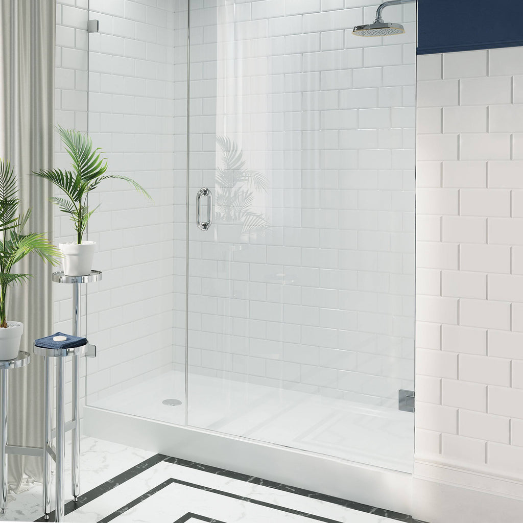 Single Threshold Shower Base Drain Location: Left B136