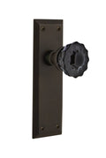 Oil-Rubbed Bronze Crystal Black Glass Door Knob V769