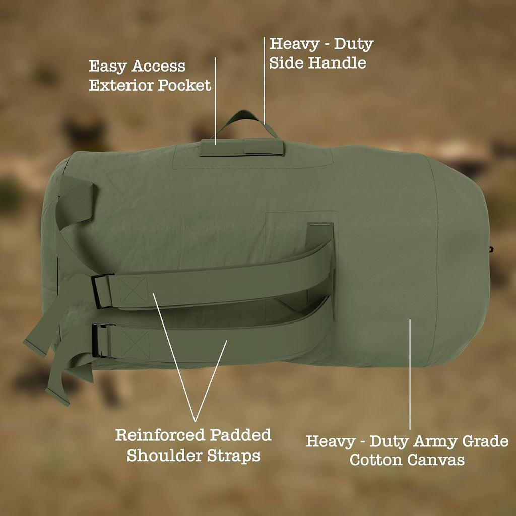 Military Green Canvas Duffel Bag O904445
