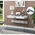 Glass Desk with Charging Station I592610