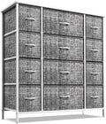 12 Drawer Gray White Dresser N64866