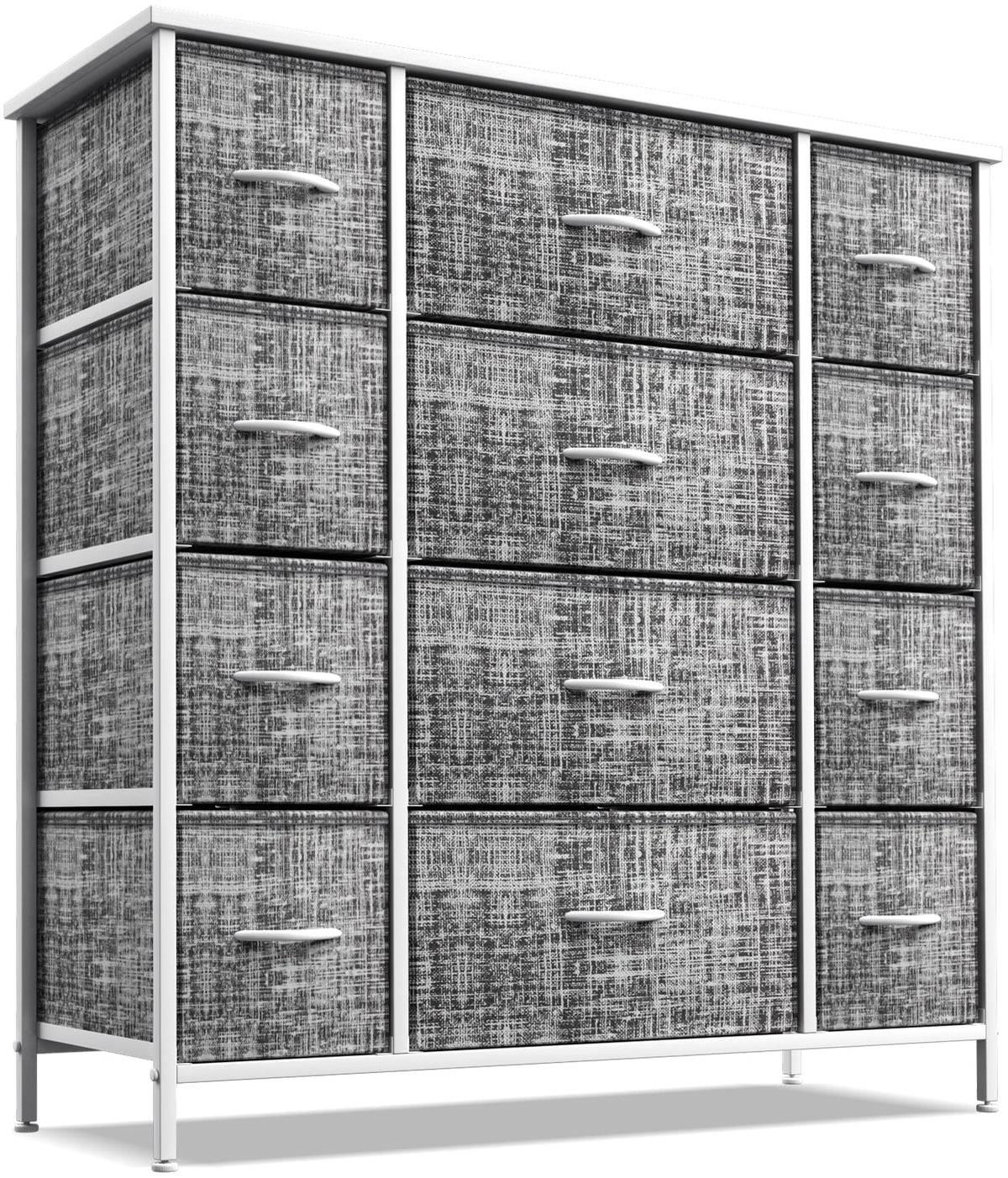 12 Drawer Gray White Dresser N64866