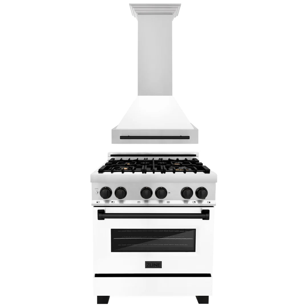 30 In. Dual Fuel Range and Range Hood in Stainless Steel L777