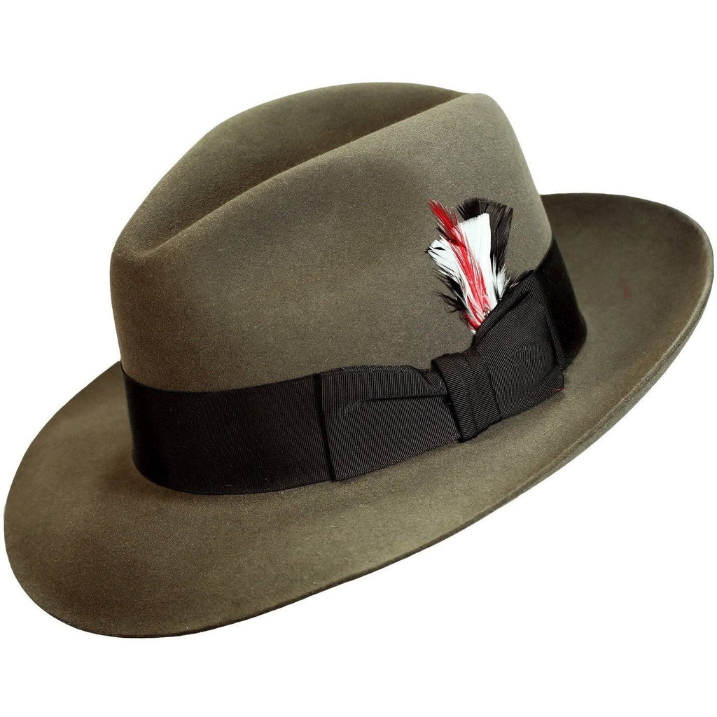 Caribou Fur Felt Fedora Hat V4794