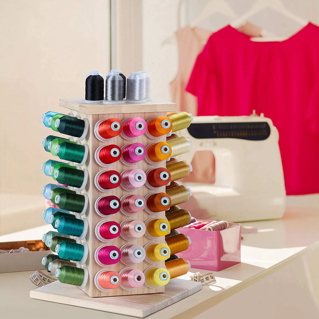 84 Spools Wooden Thread Rack I99491