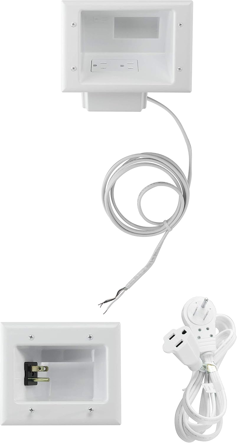 Flat Screen TV Cable Concealer Kit with Power Solution R126