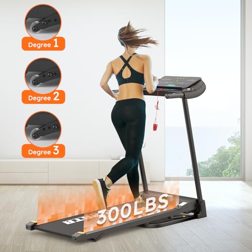 Folding Electric Treadmill with Incline and LED Display R107