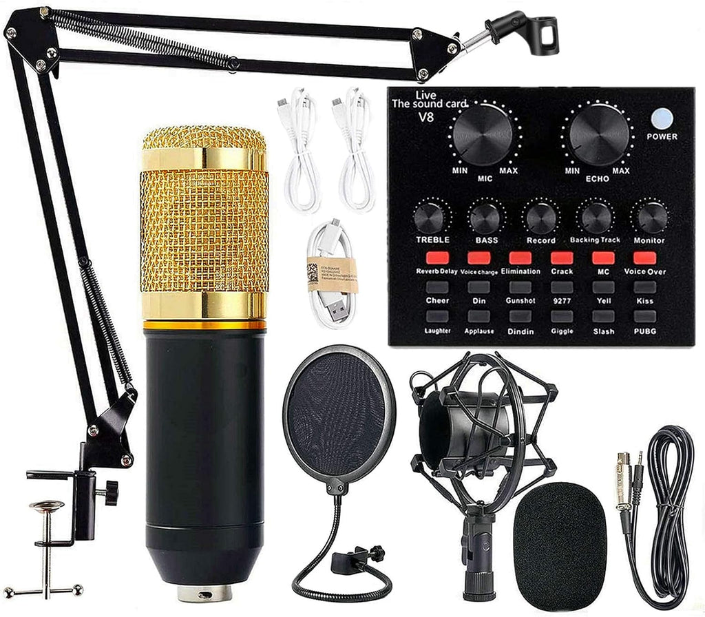 Podcast Microphone Bundle with Sound Card Q4359