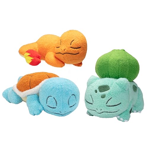 5" Sleeping Squirtle, Charmander & Bulbasaur Plush 3-Pack W675702