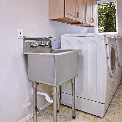 24 Inch Stainless Steel Utility Sink with Faucet L886274