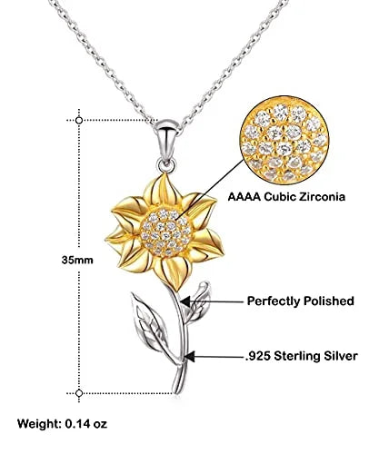 Aunt Sunflower Pendant Necklace N90883