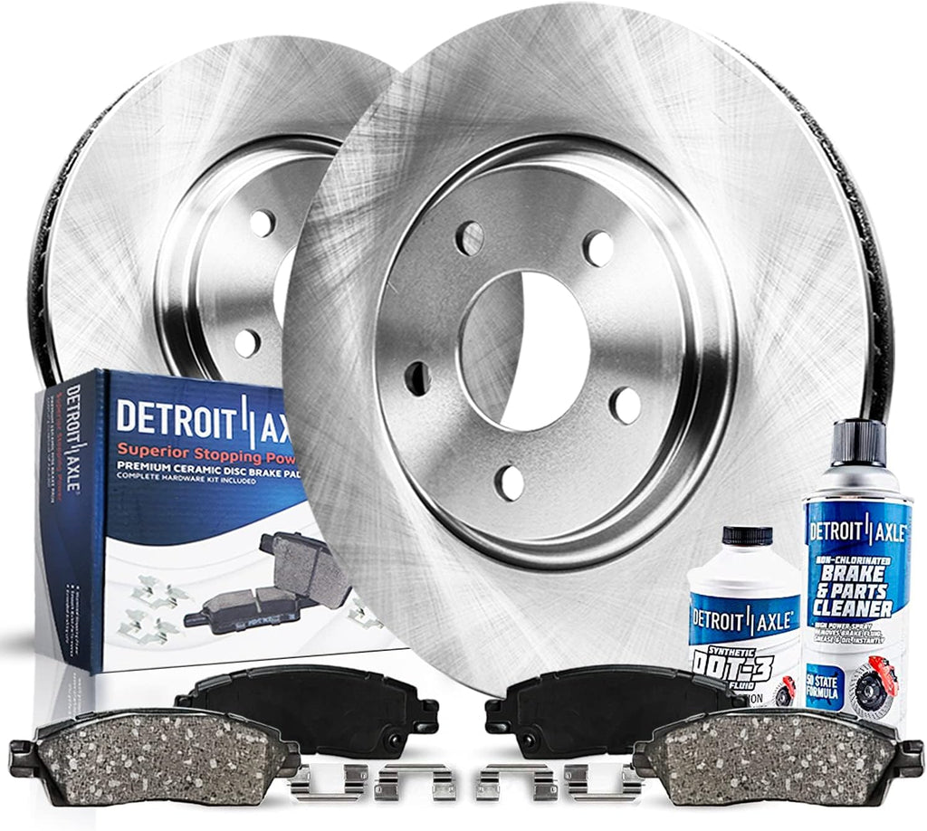 Front Disc Rotors Ceramic Brake Pads 6pc Set D64670