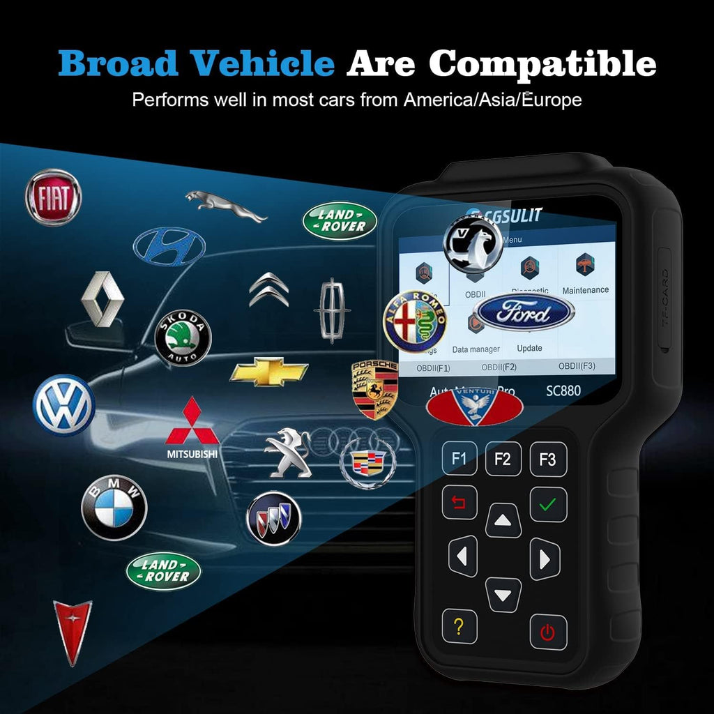 OBD2 Diagnostic Scanner with EPB ABS SAS SRS Reset V348