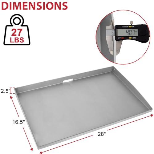 28 Inch Heavy-duty Carbon Steel Flat Top Grill Griddle V7995