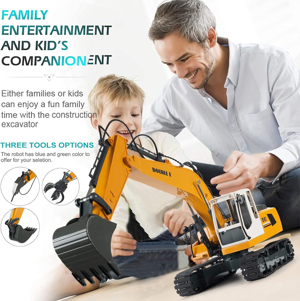 17 Channel 3 in 1 RC Excavator Toy with Working Lights O512