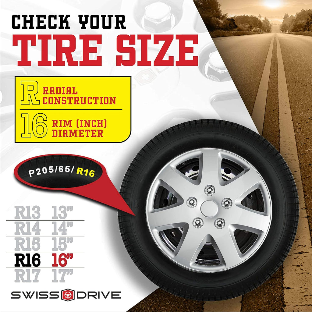 16-Inch Set of 4 Car Wheel Hub Caps V517