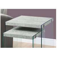 Grey and Clear Nesting Table 2-Piece Set Q250601