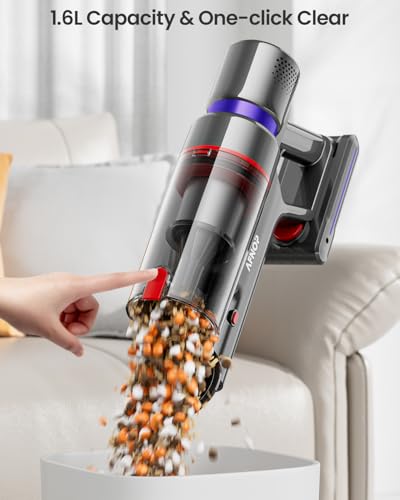 Cordless Vacuum Cleaner, 45Kpa 550W 65Mins Self-Standing Stick Vacuum with Touch Screen P9139
