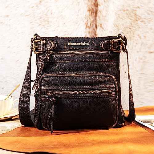 Soft Washed Leather Crossbody Shoulder Bag L805381