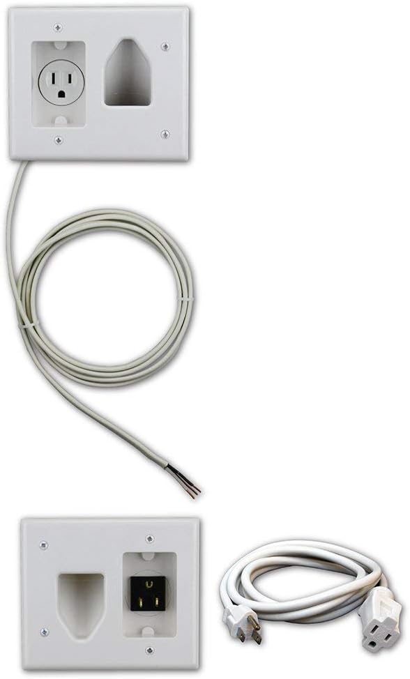 Flat Screen TV Cable Concealer Kit with Power Solution R126