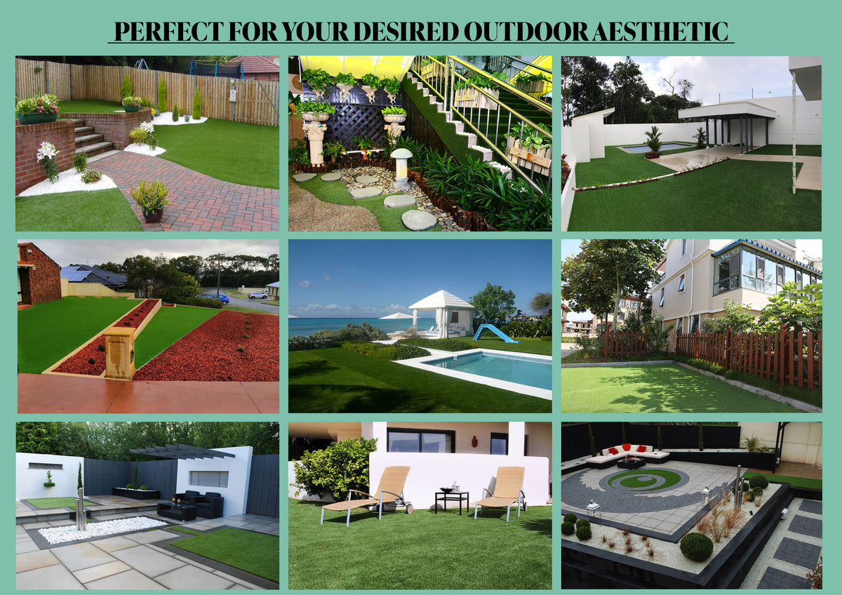 Waterproof 5'3" x 8'2" Green Artificial Grass Rug Y9287