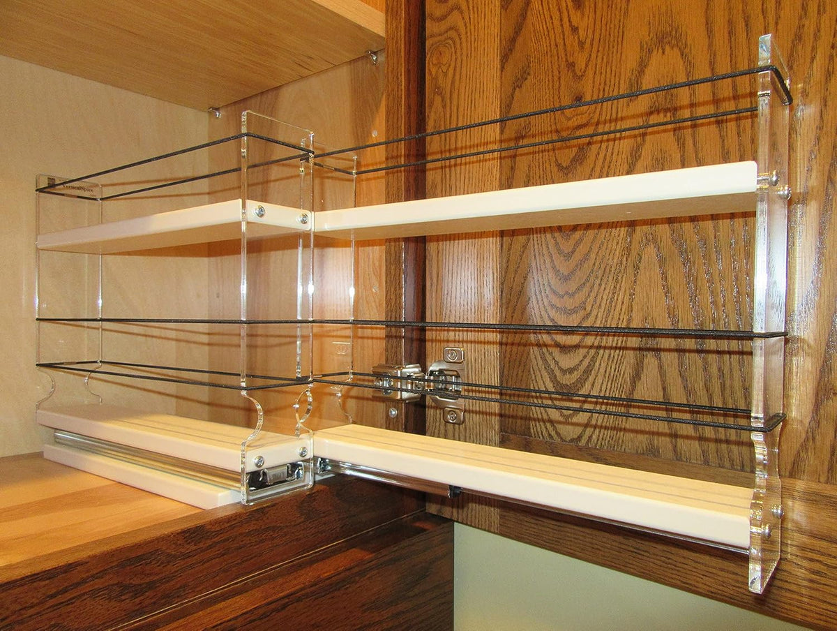 22x1.5x11 Spice Rack with 2 Drawers and 2 Shelves H893
