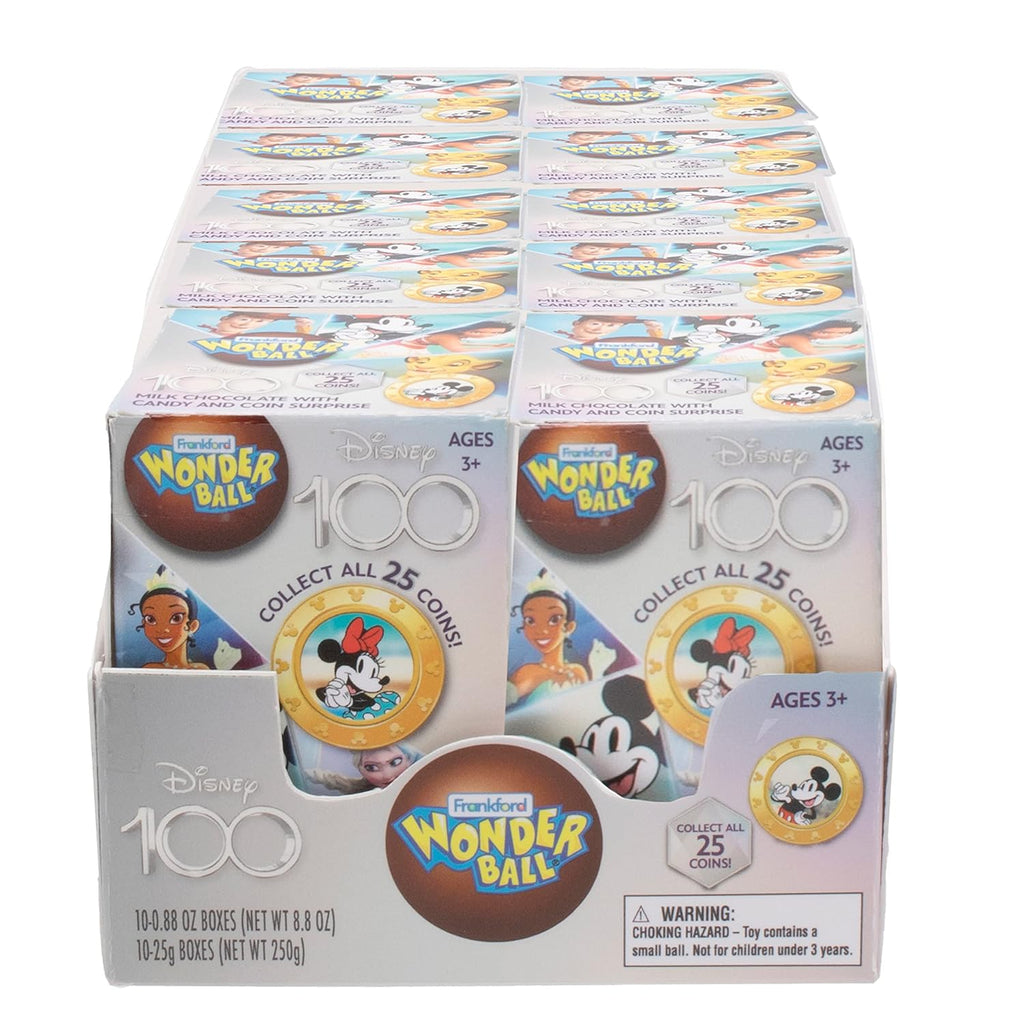 10 Pack Milk Chocolate Wonder Ball with Surprise Collectible Coin R5939