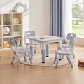 Height Adjustable Toddler Table and Chairs Set with 2 Seats D13942