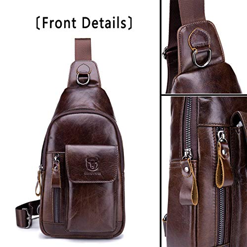 Mens Leather Crossbody Sling Bag Z24756