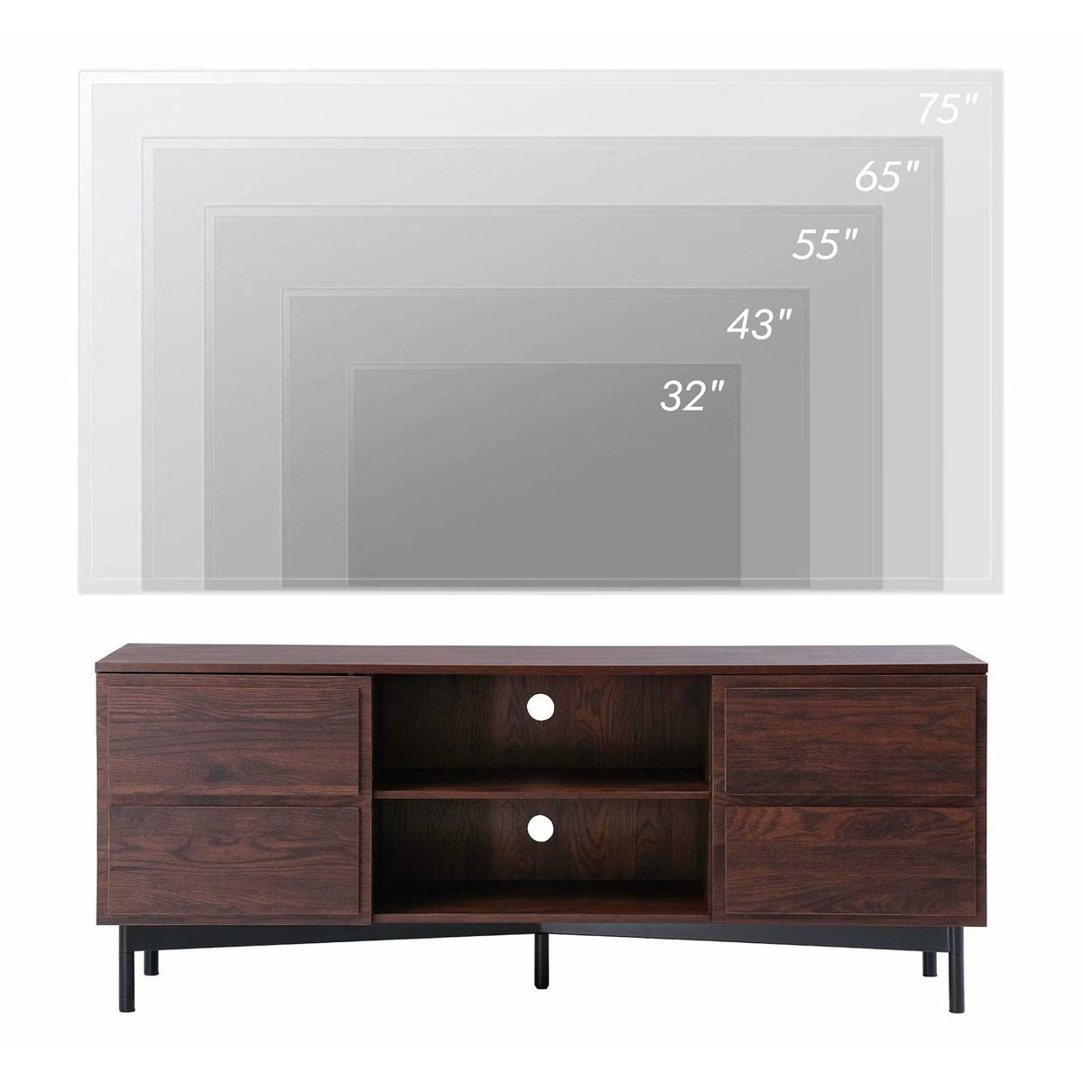 Walnut Media TV Stand T19642